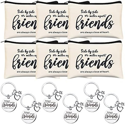 Kolewo4ever 12pc Friend Appreciation Gift Set: 6 Cosmetic Bags & 6