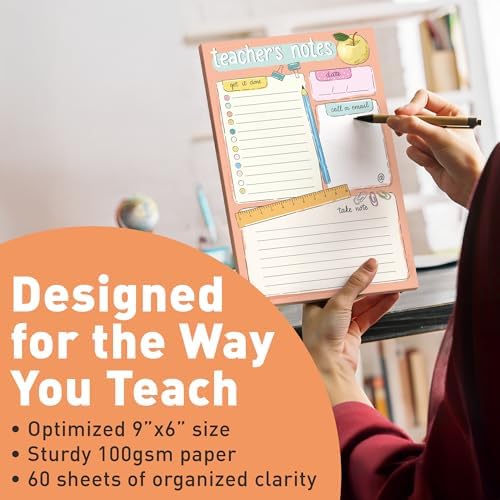 Sweetzer&Orange Teacher Planner Pad – Weekly Undated Lesson Planner