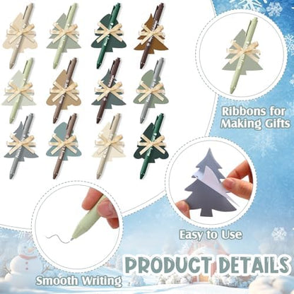 Pasimy 24 Set Christmas Sticky Notes Pens Bulk Xmas Gifts for Coworker