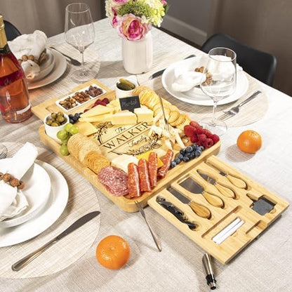 Personalized Charcuterie Board Gift Set, Custom Engraved Charcuterie