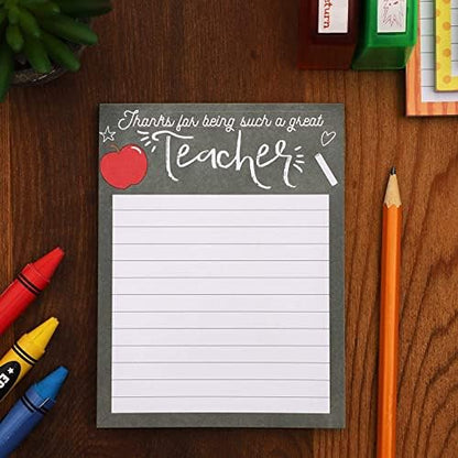4-Pack Teacher Notepad Sets for Classroom Gifts, Professor