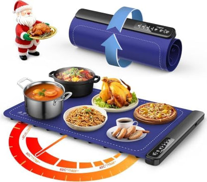Warming Mat for Food,24x15Inch Warming Trays with 4 Temperature Levels