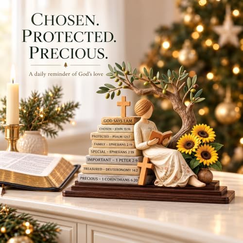 Christian Gifts for Women: Bible Verse Decor, God Says I Am Decorative
