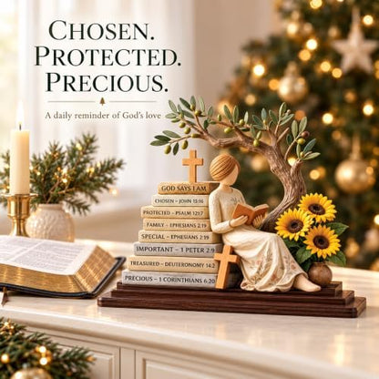 Christian Gifts for Women: Bible Verse Decor, God Says I Am Decorative