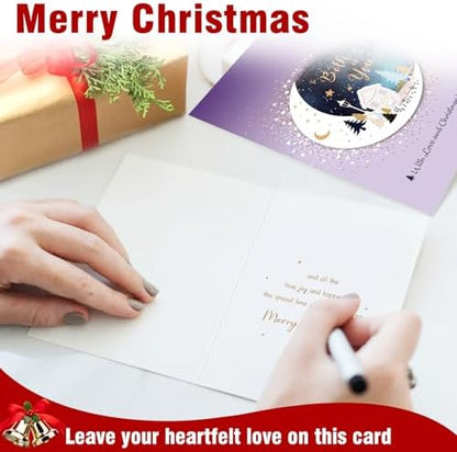 Both of You Merry Christmas Card, Moon Christmas Card for Couple
