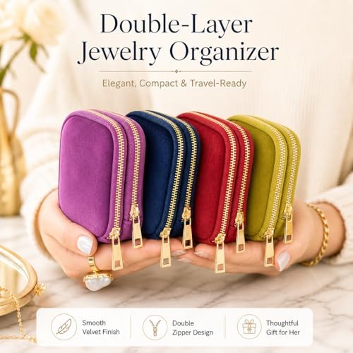 2026 Travel Jewelry Case, Jewelry Travel Case for Crystal Bracelets