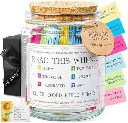 Bible Verse Jar, Read Me When Bible Verses Jar, Christian Gifts for