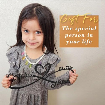 Wedding Gifts for Couples, Personalized Metal Infinity Heart Sign With