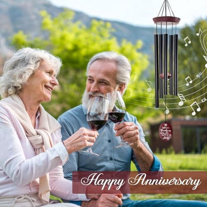 33" Anniversary Wind Chime Gift for Couples‐Happy Anniversary
