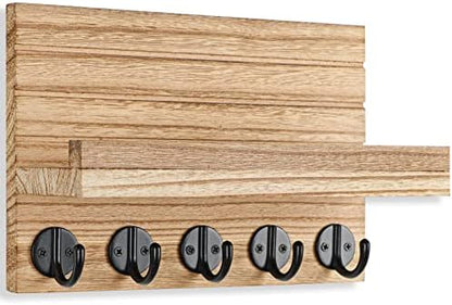 Lwenki Key Holder for Wall, Decorative Key and Mail Holder with Shelf