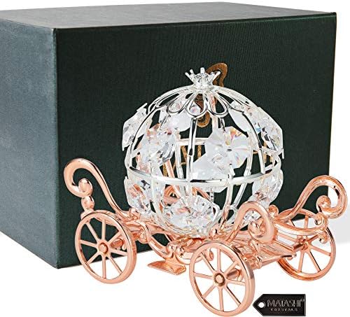 Matashi Rose Gold & Silver Plated Princess Pumpkin Coach Ornament w