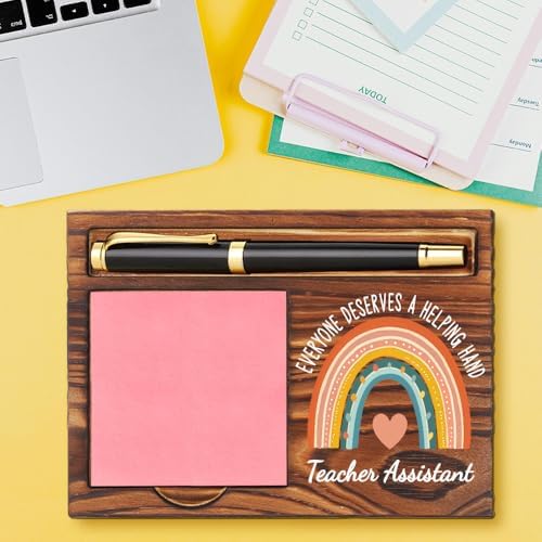 Teacher Assistant Sticky Note Holder, Cute Desk Note Pad Stand Gift