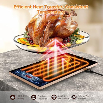 FEPPO Electric Warming Tray, 4-in-1 Food Warmers for Parties Buffet