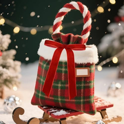 24Pcs Velvet Bows for Christmas Tree, Christmas Bows Ornaments