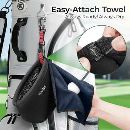 YOREPEK Golf Club Cleaner Bag in Gift Box, Golf Ball Cleaner, Golf