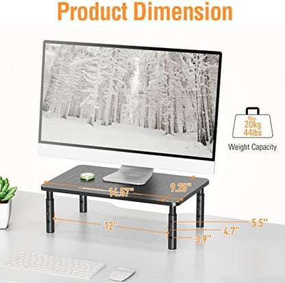 ELIVED 2 Pack Monitor Stand Riser - 3 Height Adjustable Monitor Stand