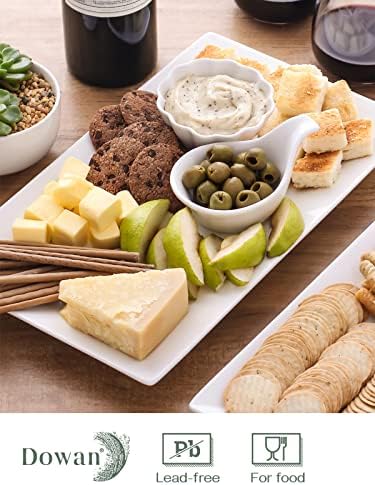 DOWAN 14" Serving Trays, Serving Platters, Ceramic Serving Platters