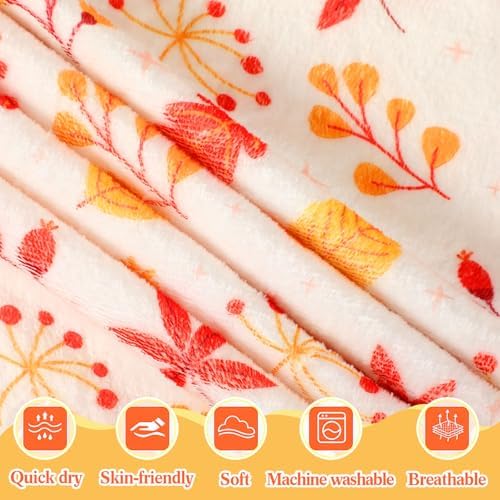Buryeah 4 Pack Fall Throw Blankets Bulk Flannel Blanket