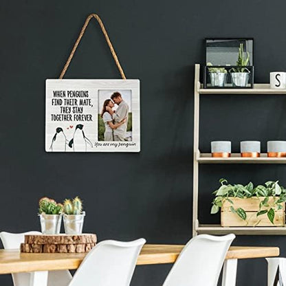 FONDCANYON love picture frames for couples,You Are My Penguin Couple