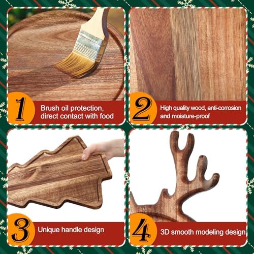 Umigy Christmas Charcuterie Board Wood Cutting Board