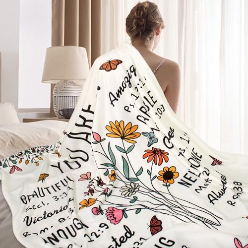 Christian Birthday Gifts for Women Faith, Christian Throw Blanket for
