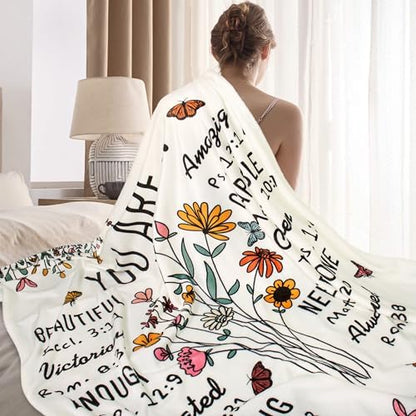 Christian Birthday Gifts for Women Faith, Christian Throw Blanket for