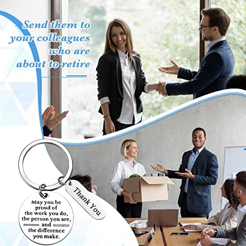 32 Pcs Thank You Gifts Keychain Bulk Employee Appreciation Keychain