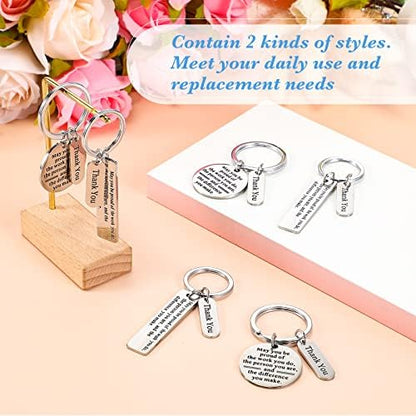 32 Pcs Thank You Gifts Keychain Bulk Employee Appreciation Keychain