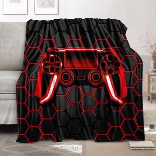 Boys Throw Blanket Twin,Gamer Blanket Teenage Boys Gifts Ideas for