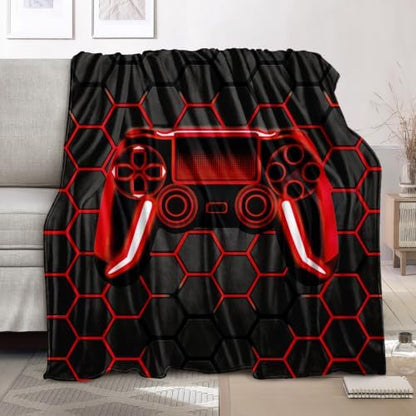 Boys Throw Blanket Twin,Gamer Blanket Teenage Boys Gifts Ideas for