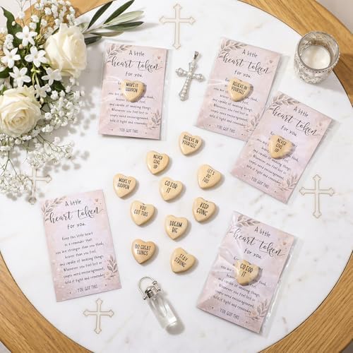 25 Sets Christian Gifts Bulk, Religious Wooden Pocket Hug