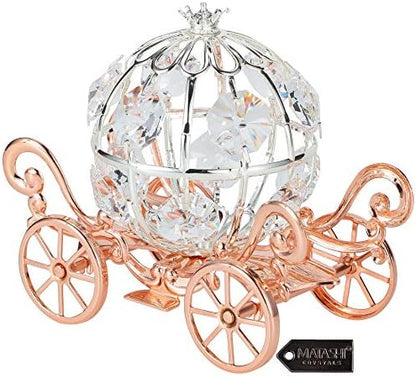 Matashi Rose Gold & Silver Plated Princess Pumpkin Coach Ornament w