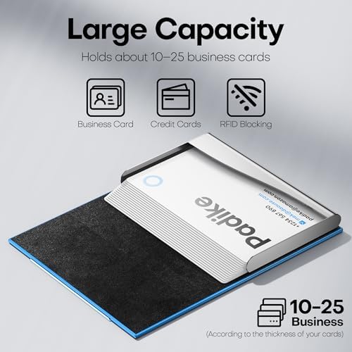 Padike Business Card Holder, Business Card Case Professional PU