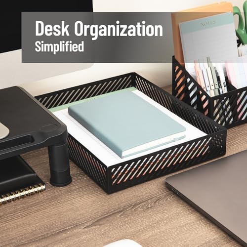 Mind Reader Metal Letter Size Paper Tray, Desktop Document Organizer