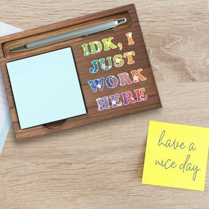 Funny Coworker Gift Sticky Note Holder, Office Humor Desk Organizer