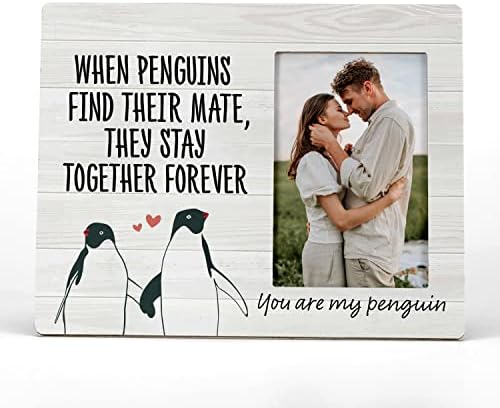 FONDCANYON love picture frames for couples,You Are My Penguin Couple