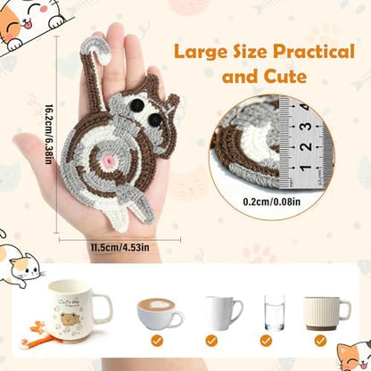 Coasters Set of 4 - Stocking Stuffers for Women, Cute Coffee Coaster