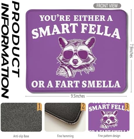 Funny Raccoon Mouse Pad, Sarcastic Work Humor Gifts for Coworkers