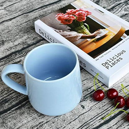 Bosmarlin Large Glossy Ceramic Coffee Mug, Tea Cup for Office and