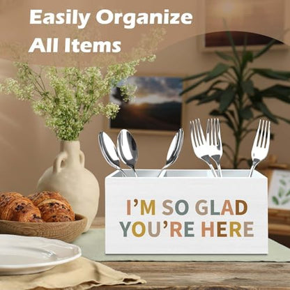 DILSJ Boho Thankful Gifts Pen Pencil Holder Organizer for Desk, I'm so