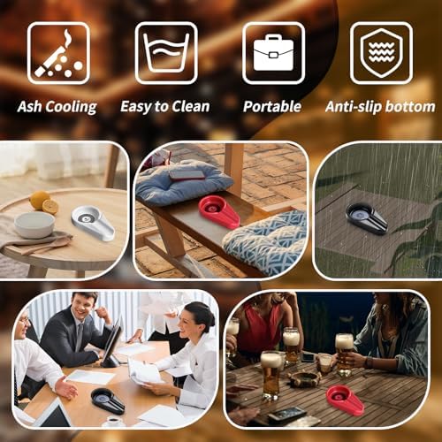 Portable Cigar Ashtray Cigarette Ash Tray for Indoor and Outdoor