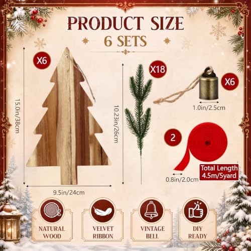 6 Set Christmas Cutting Board Gifts Bulk,Tree