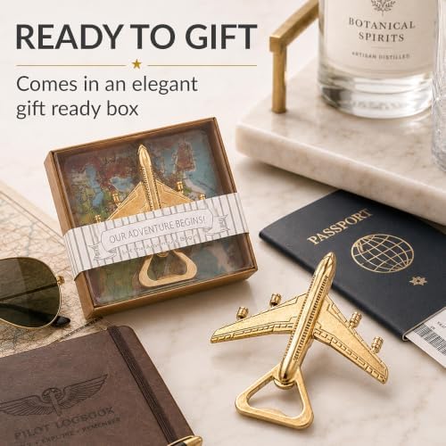 Airplane Bottle Opener in Gift Box, Gift for Pilot or Veteran, Party