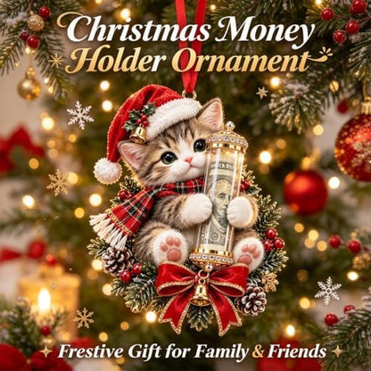 Christmas Cute Animal Cash Gift Ornament, Money Holder Hanging