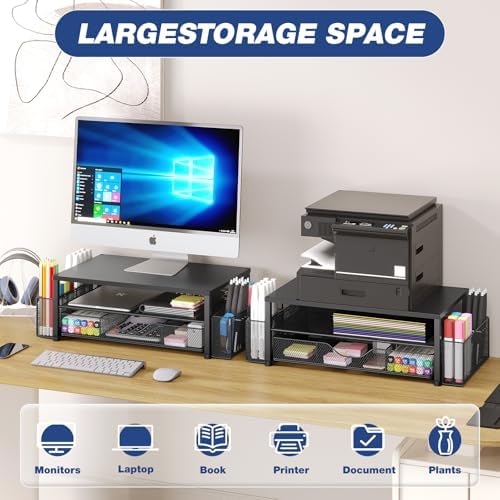 OPNICE Desk Organizer and Accessories, 2-Tier Computer Monitor Stand
