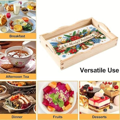 ARTopet DIY Diamond Art Painting Serving Tray Holiday Wooden