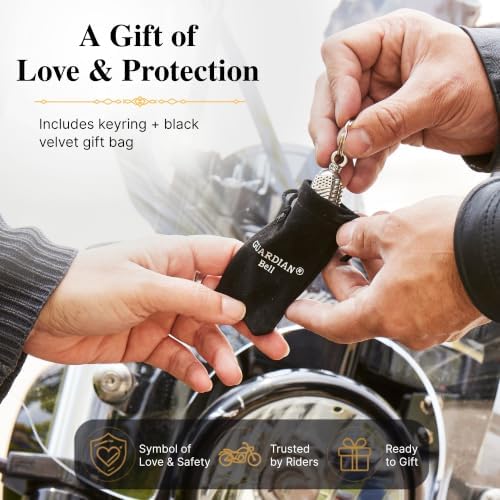 Guardian Bell Celtic Good Luck Bell w/Keyring & Black Velvet Gift Bag