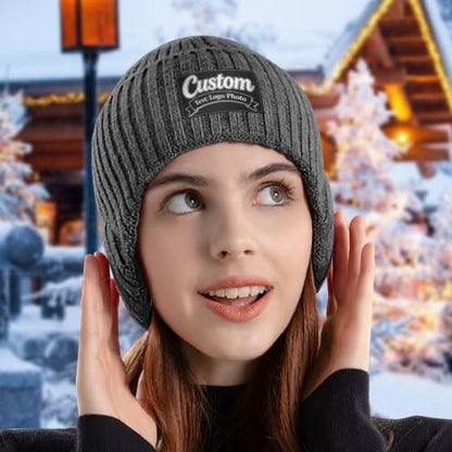 Custom Beanie Hats for Men Women Custom Cap Design Logo Photo Text