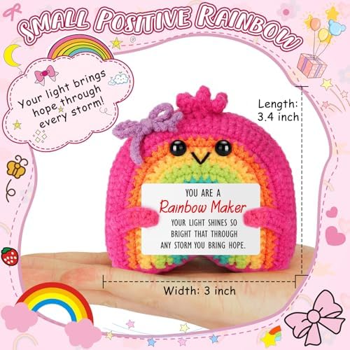 Teacher Appreciation Gifts, Thank You Gifts for Women Rainbow Crochet