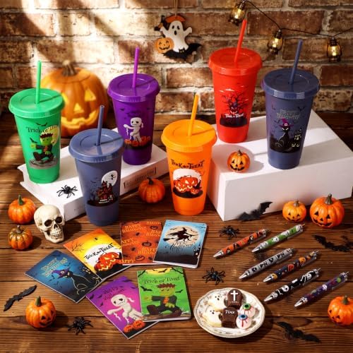 LemonRoad 36 Pcs Halloween Party Favors Set 12 Tumblers12 Pens 12